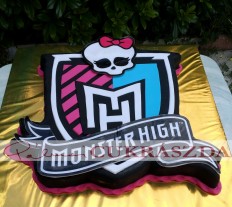 Monster High logó torta