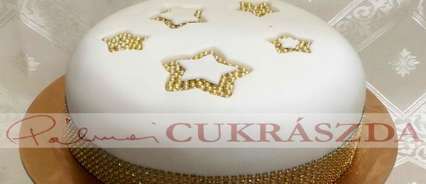 Karácsonyi torta csillagokkal 15 szeletes