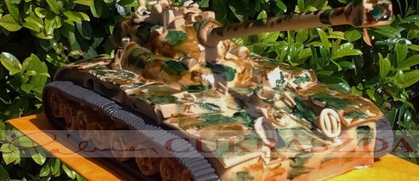 15 szeletes tank torta