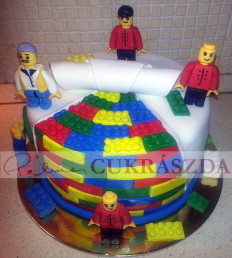 15 szeletes lego torta