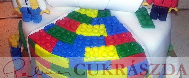 15 szeletes lego torta